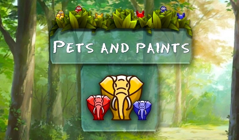 Pets and Paints Arrange Puzzle